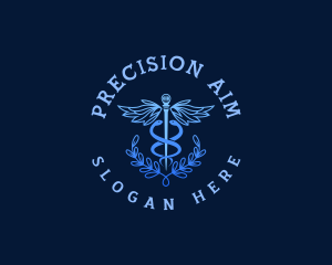 Hospital Caduceus Nursing Logo