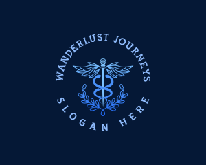 Hospital Caduceus Nursing Logo