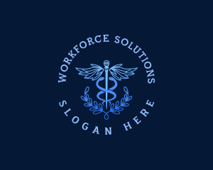 Hospital Caduceus Nursing Logo