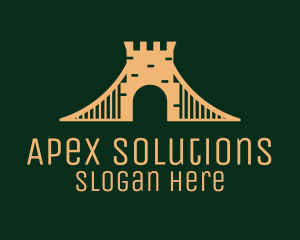 Golden Brick Bridge logo design