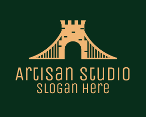 Golden Brick Bridge logo design