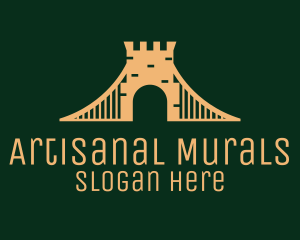 Golden Brick Bridge logo design