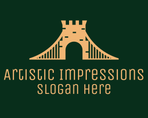 Golden Brick Bridge logo design