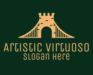 Golden Brick Bridge logo design