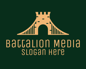 Golden Brick Bridge logo design