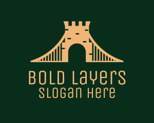 Golden Brick Bridge logo design