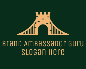 Golden Brick Bridge logo design