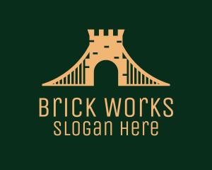 Golden Brick Bridge logo design