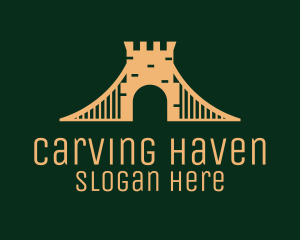 Golden Brick Bridge logo design