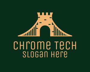 Golden Brick Bridge logo design