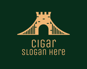 Golden Brick Bridge logo design