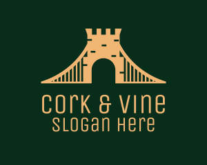 Golden Brick Bridge logo design