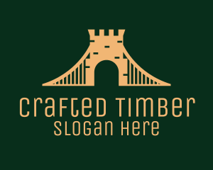 Golden Brick Bridge logo design