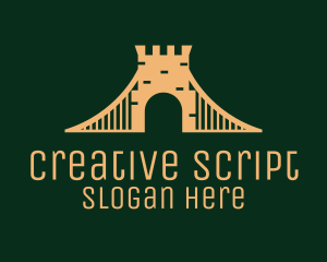 Golden Brick Bridge logo design