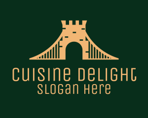 Golden Brick Bridge logo design