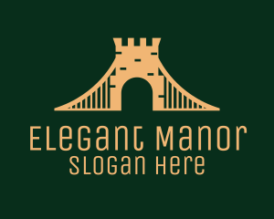 Golden Brick Bridge logo design