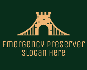 Golden Brick Bridge logo design