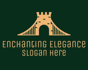 Golden Brick Bridge logo design