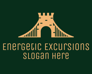 Golden Brick Bridge logo design