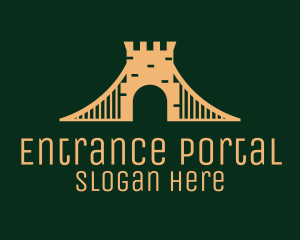 Golden Brick Bridge logo design