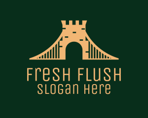 Golden Brick Bridge logo design