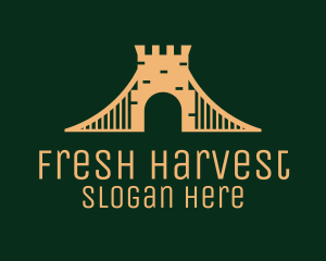 Golden Brick Bridge logo design