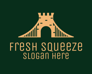 Golden Brick Bridge logo design