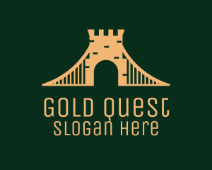 Golden Brick Bridge logo design