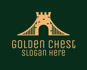 Golden Brick Bridge logo design