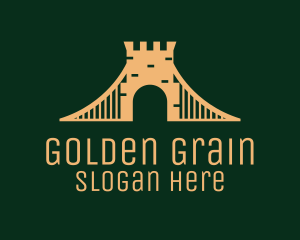 Golden Brick Bridge logo design