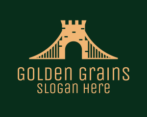 Golden Brick Bridge logo design