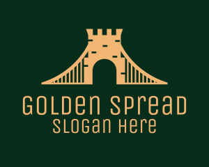 Golden Brick Bridge logo design