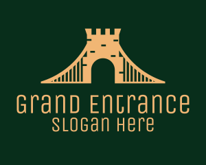 Golden Brick Bridge logo design