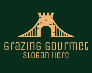 Golden Brick Bridge logo design