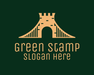 Golden Brick Bridge logo design