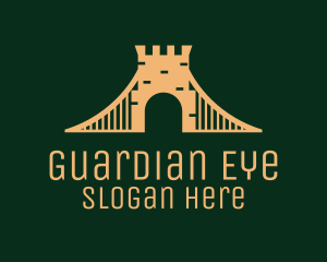 Golden Brick Bridge logo design