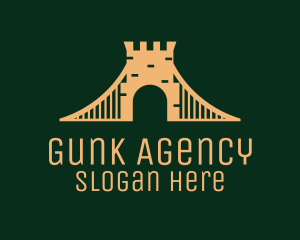 Golden Brick Bridge logo design