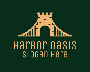 Golden Brick Bridge logo design