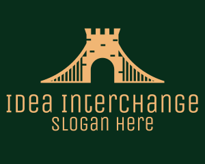 Golden Brick Bridge logo design