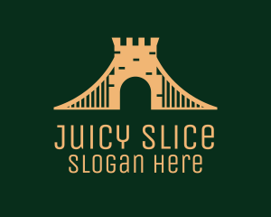 Golden Brick Bridge logo design