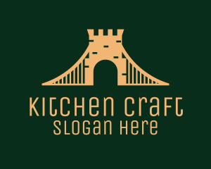 Golden Brick Bridge logo design