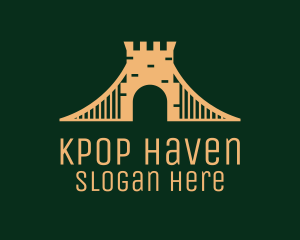 Golden Brick Bridge logo design