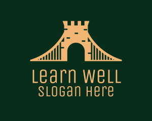 Golden Brick Bridge logo design