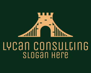 Golden Brick Bridge logo design