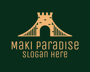 Golden Brick Bridge logo design