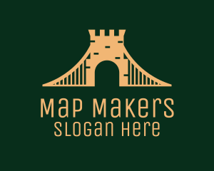 Golden Brick Bridge logo design