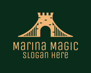 Golden Brick Bridge logo design