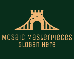 Golden Brick Bridge logo design