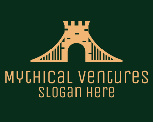 Golden Brick Bridge logo design