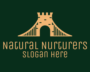 Golden Brick Bridge logo design